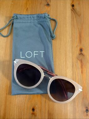 LOFT Blush Pink Sunglasses with Dark Lenses